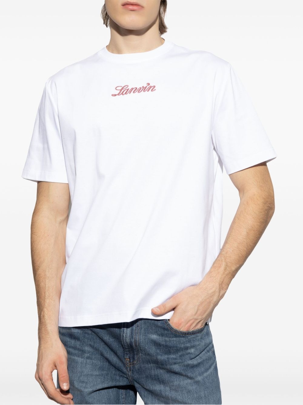 logo-embroidered T-shirt - 3