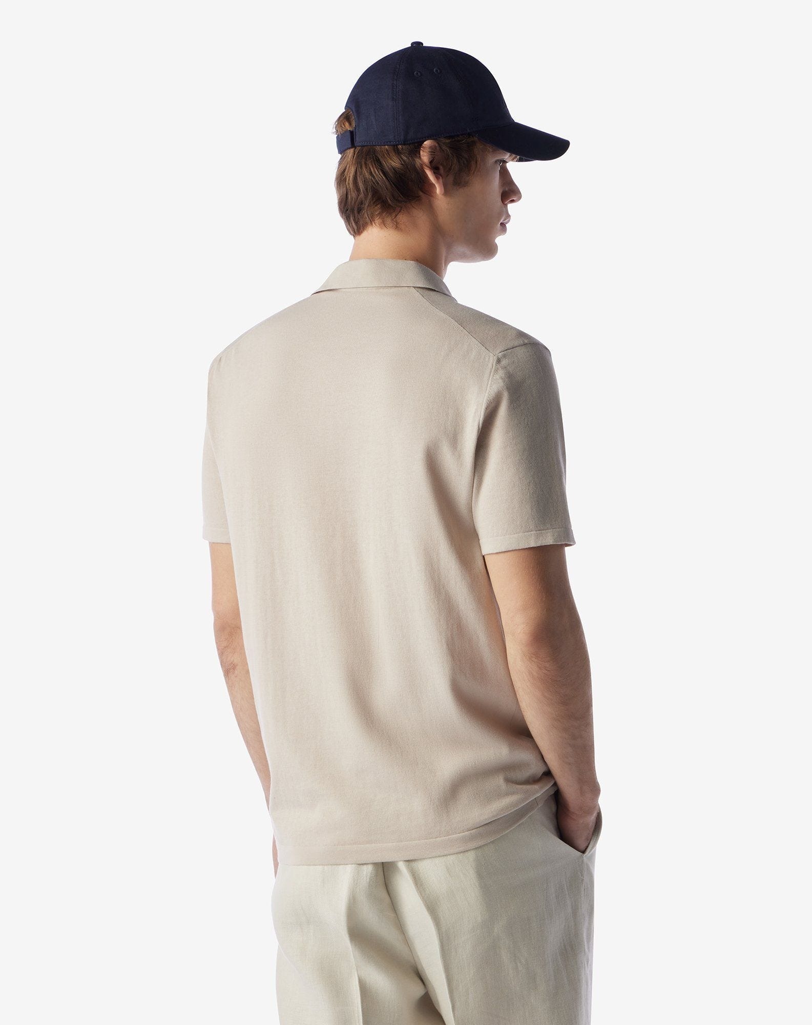 White button-up Pima ice cotton polo shirt - 3