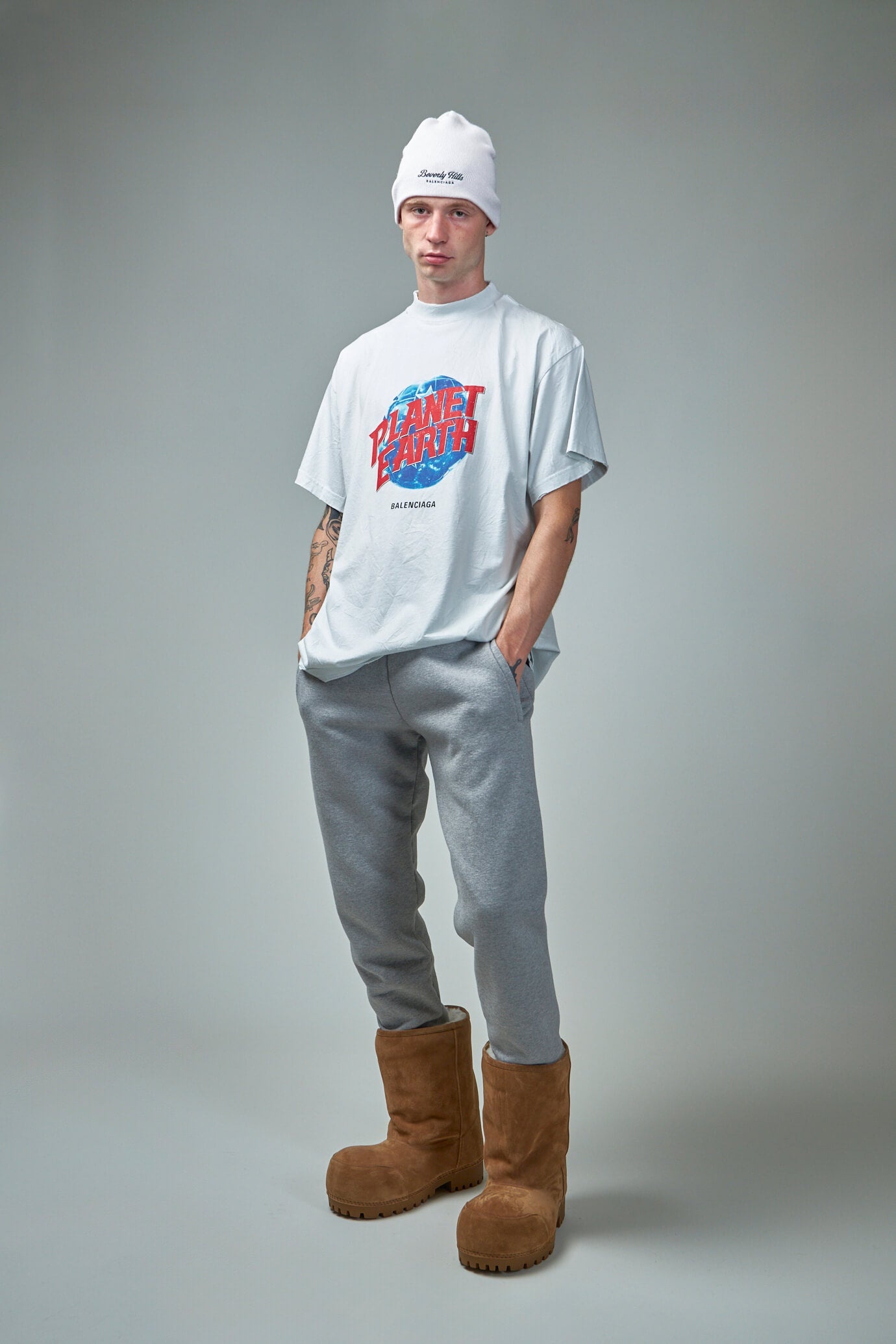 その他 BALENCIAGA THE  GLOBE Balenciaga Black 'Planet Earth' Zip-Up Hoodie Balenciaga