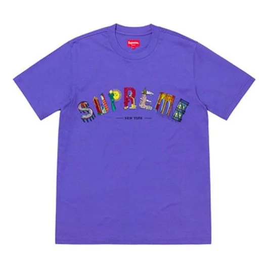 Supreme SS19 City Arc Tee DustyPurple Logo Tee SUP-SS19-480 - 1