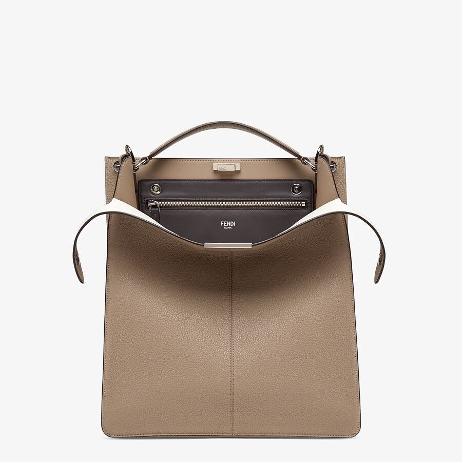 Beige leather bag - 1