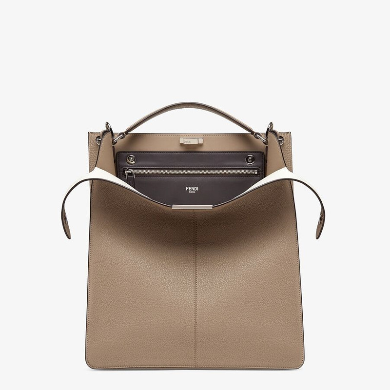 Beige leather bag 1