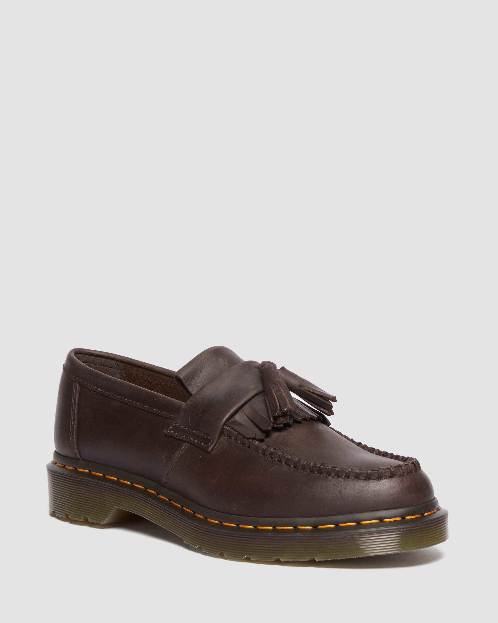 Adrian Crazy Horse Leather Tassel Loafers - 5