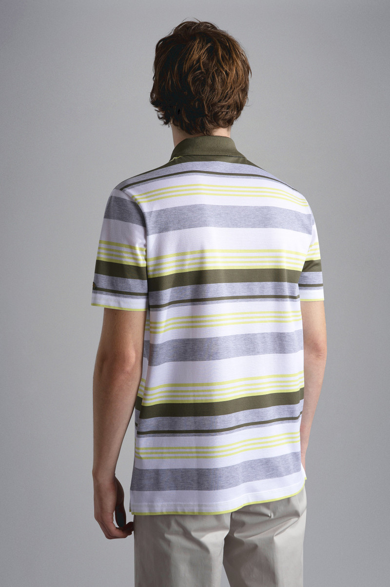 COTTON PIQUÉ POLO SHIRT WITH STRIPED PATTERN 3