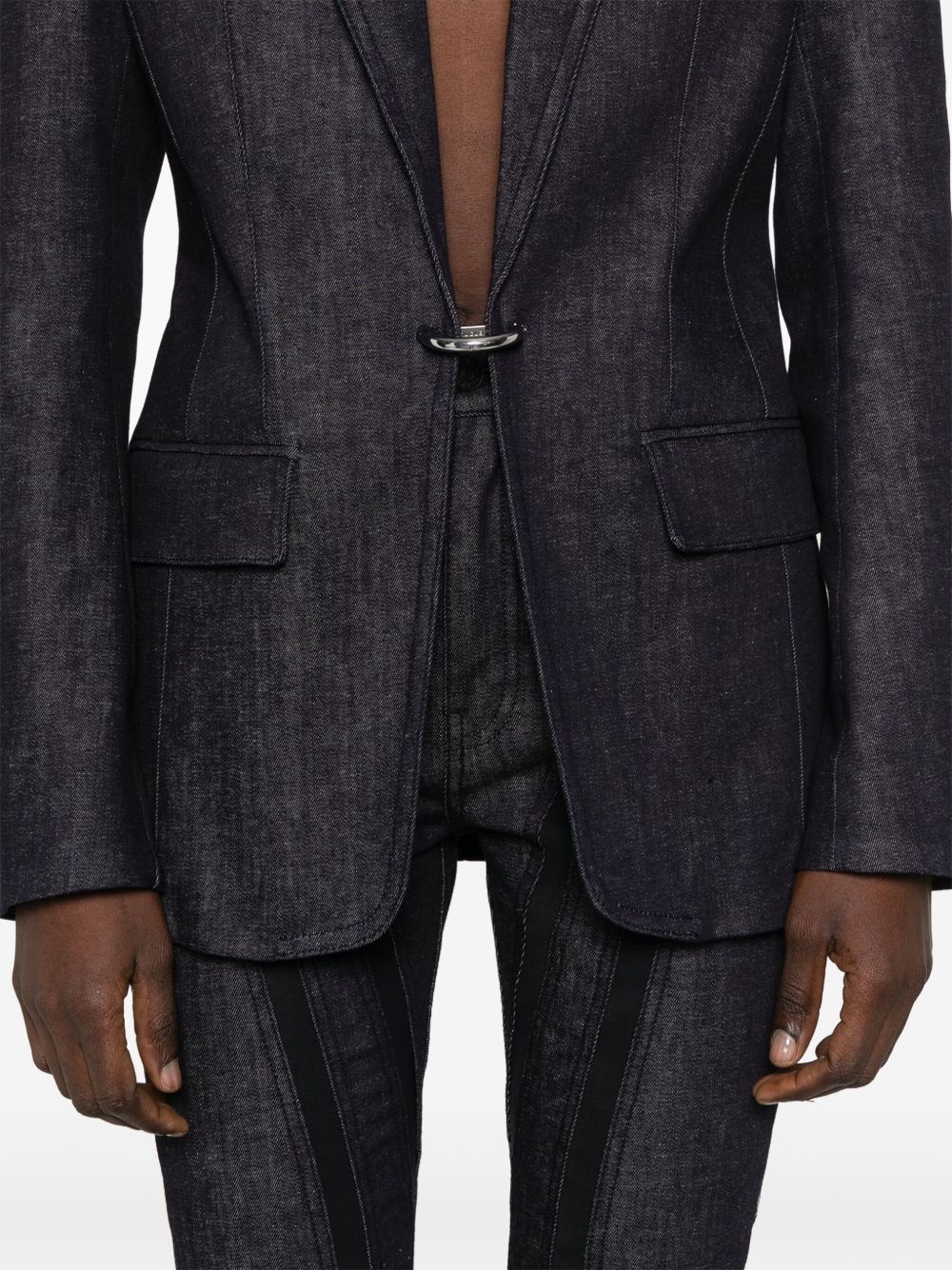 pierced tailored blazer - 5