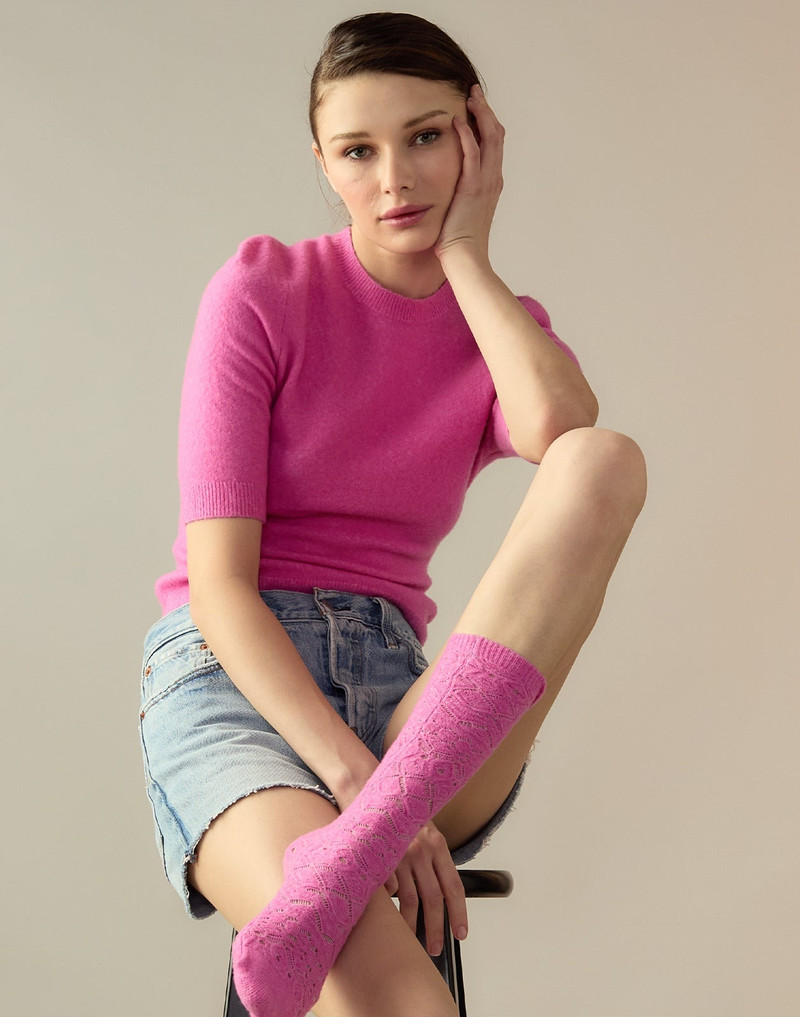 CYNTHIA ROWLEY Crochet Wool Socks outlook
