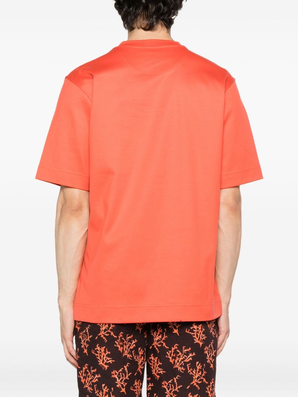 logo-plaque cotton T-shirt - 3