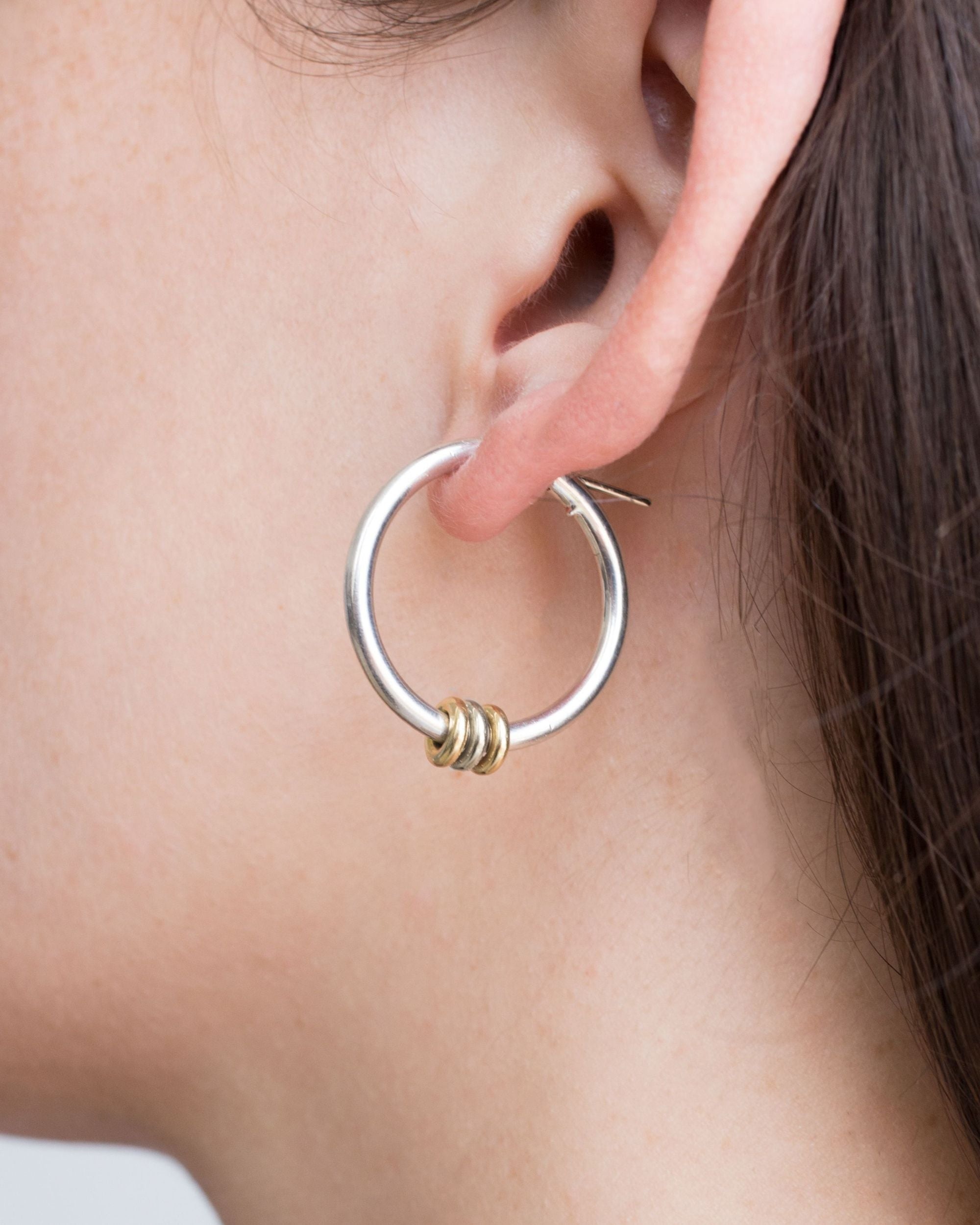 Argo Sterling Silver & 18k Gold Hoop Earrings - 2