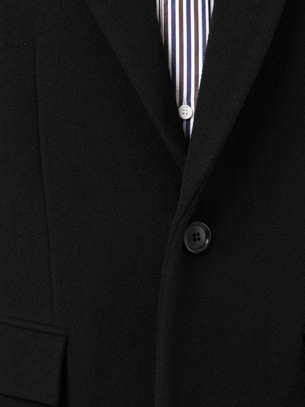 fitted single-breasted coat - 5