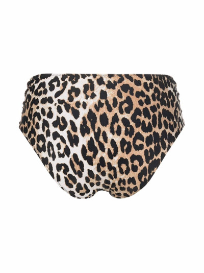 GANNI leopard-print high-waisted bikini-bottoms outlook