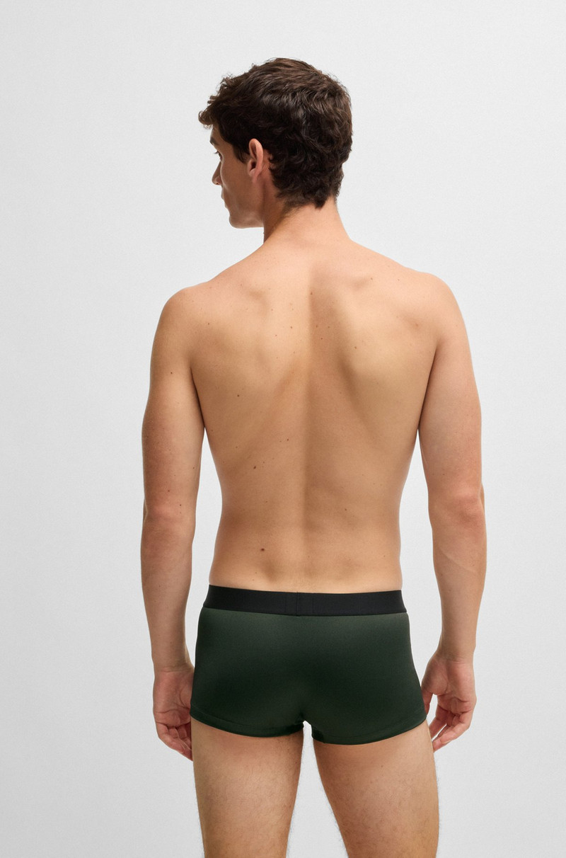 BOSS SHINY-PIQUÉ REGULAR-RISE TRUNKS WITH LOGO WAISTBAND outlook