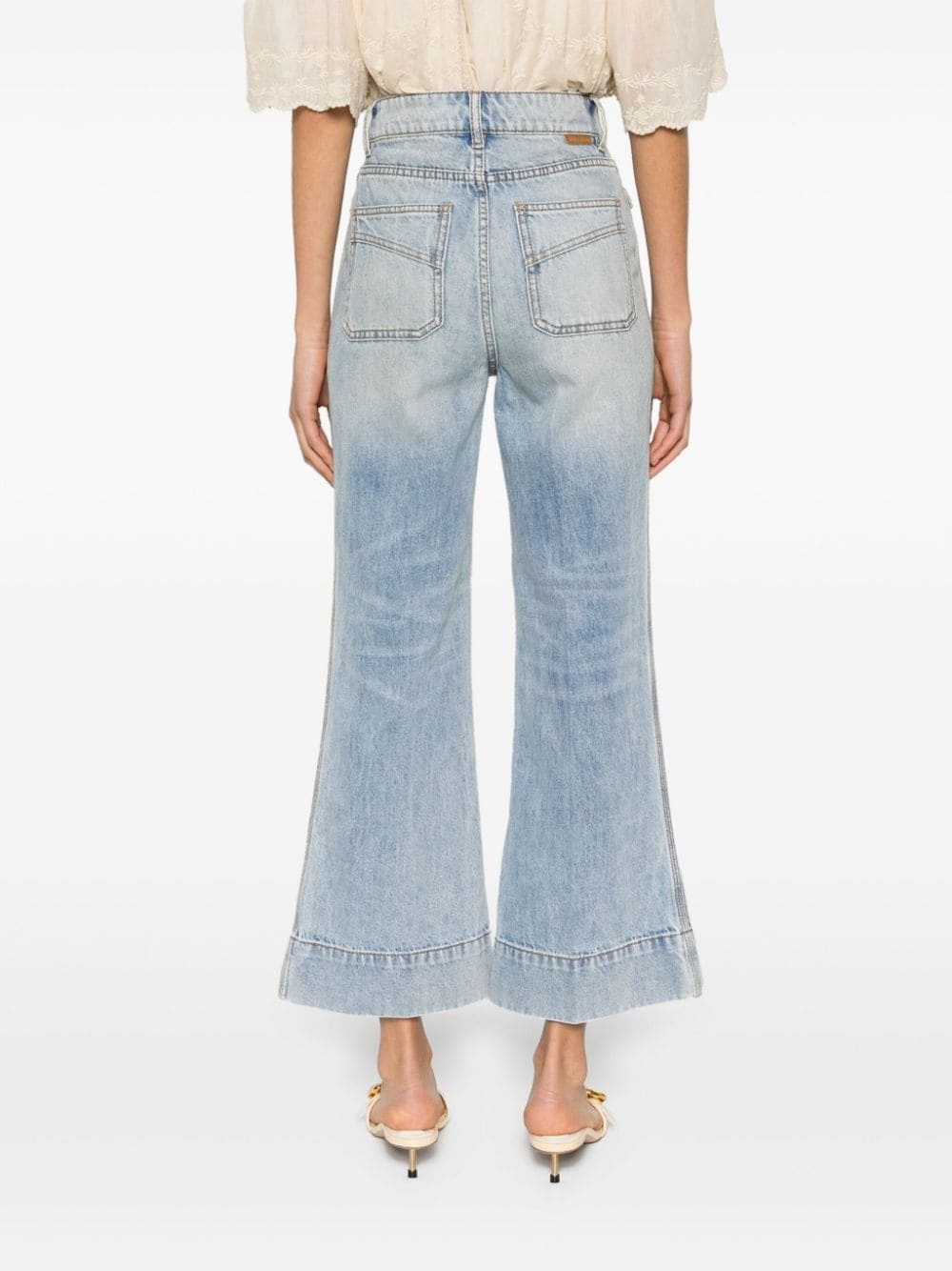 flared cropped jeans - 4
