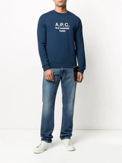 A.P.C. embroidered logo sweatshirt outlook