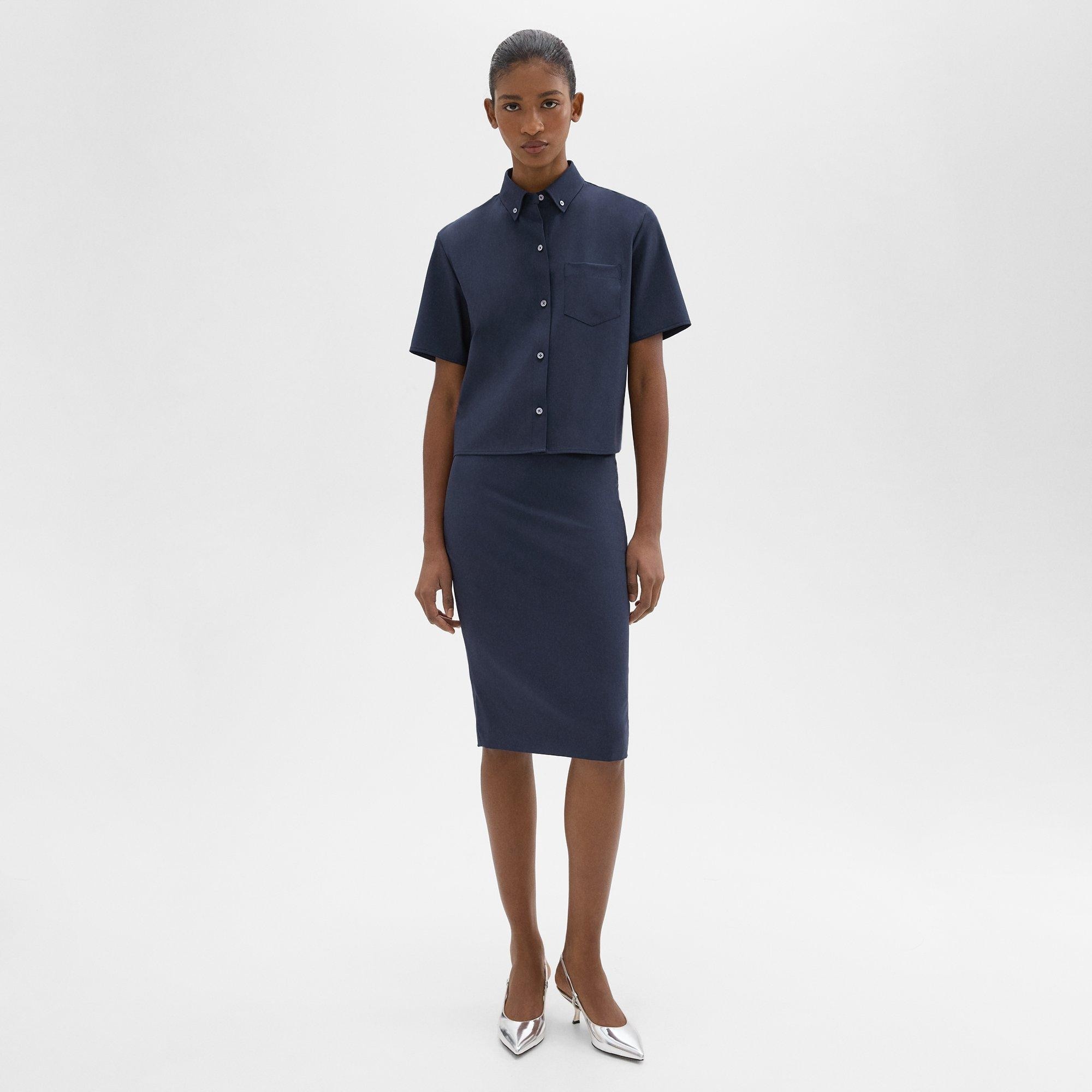 Slim Pencil Skirt in Good Wool - 2