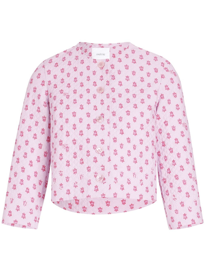 floral-print quilted jacket 1