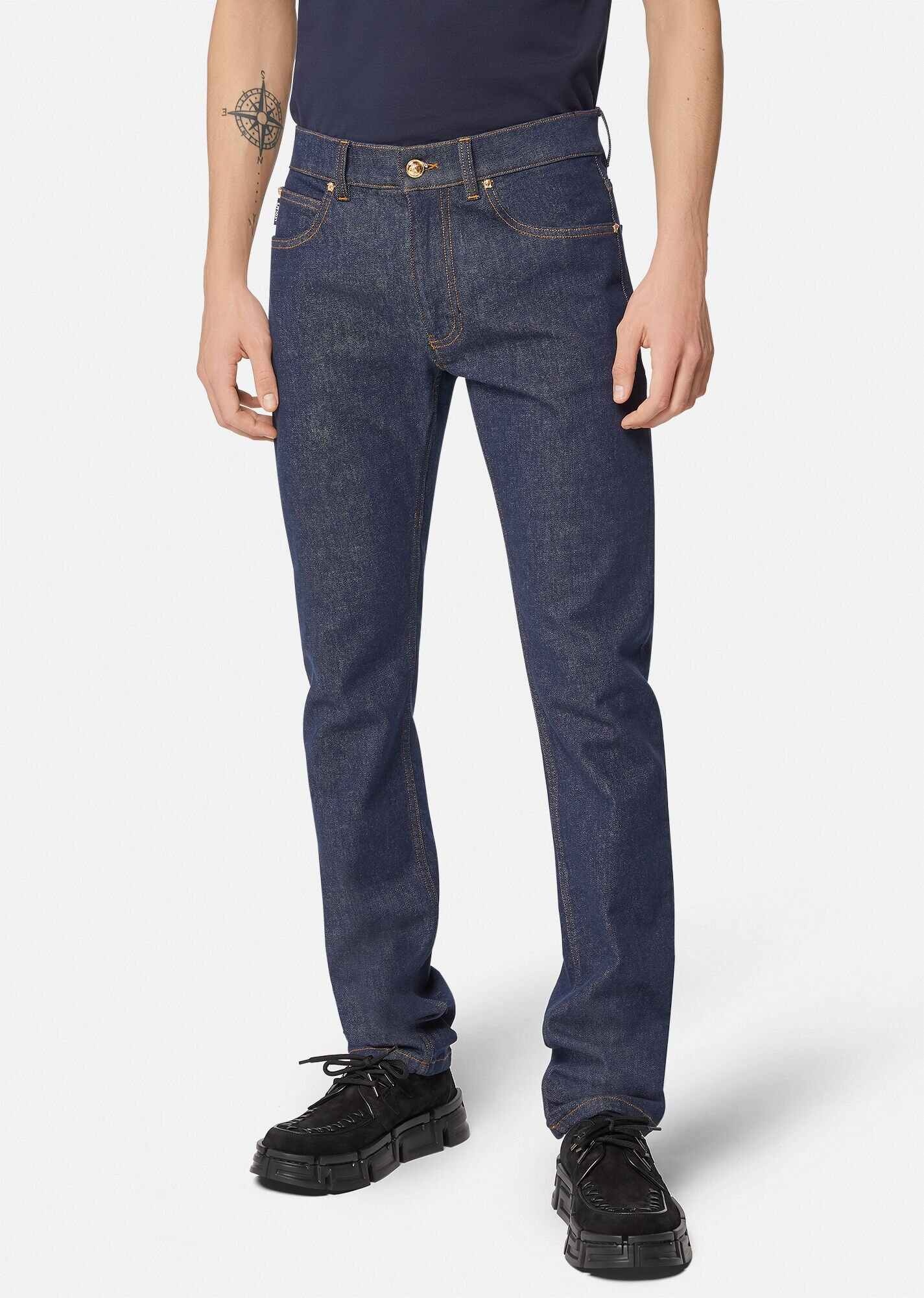 Slim Fit Dark Blue Jeans - 3