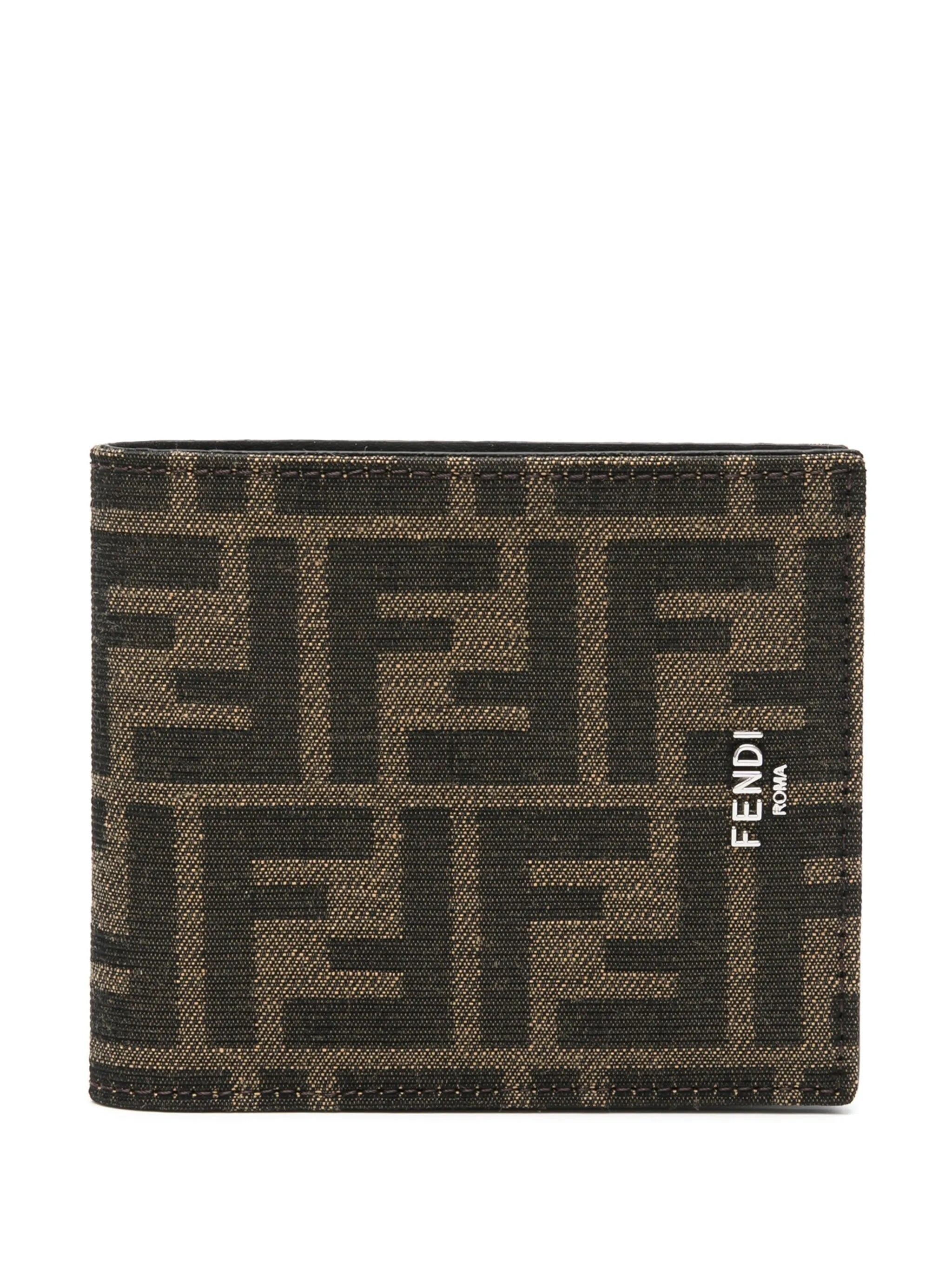 FF-jacquard Leather Wallet - 1