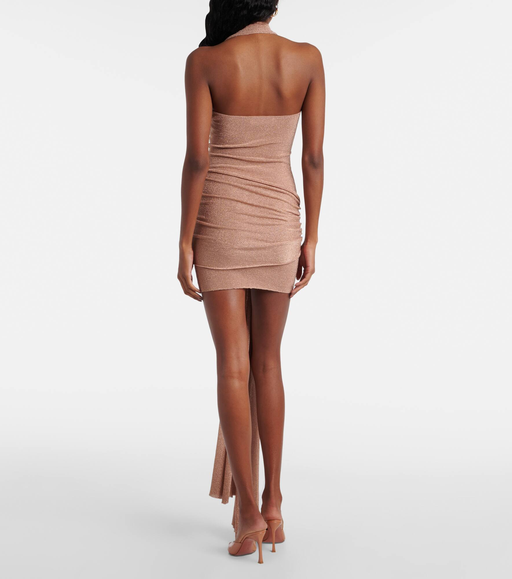 Draped lamé minidress - 3
