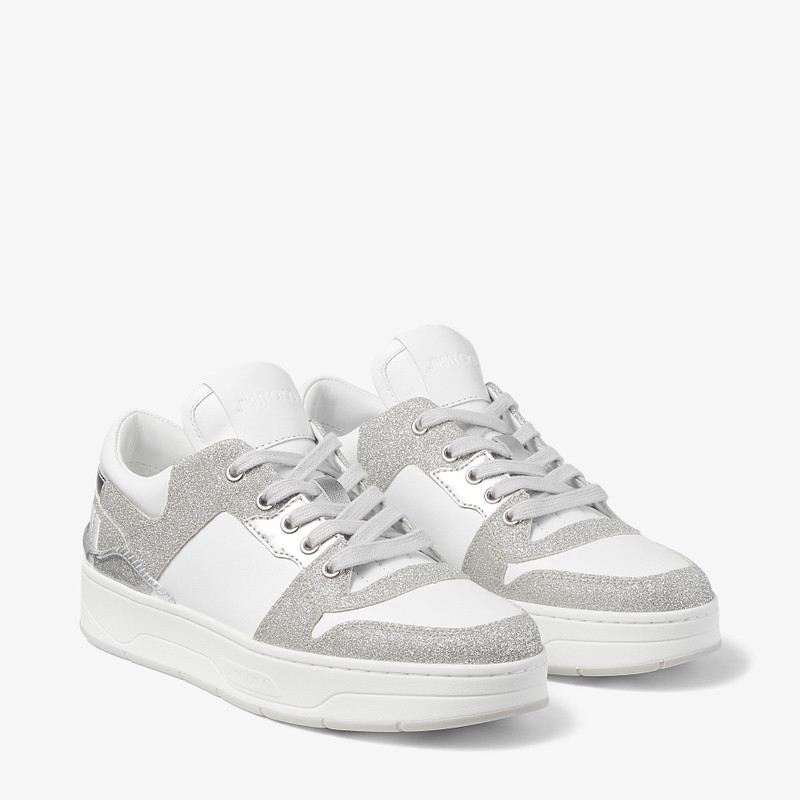 JIMMY CHOO Florent/F
White Leather Trainers with Glitter outlook