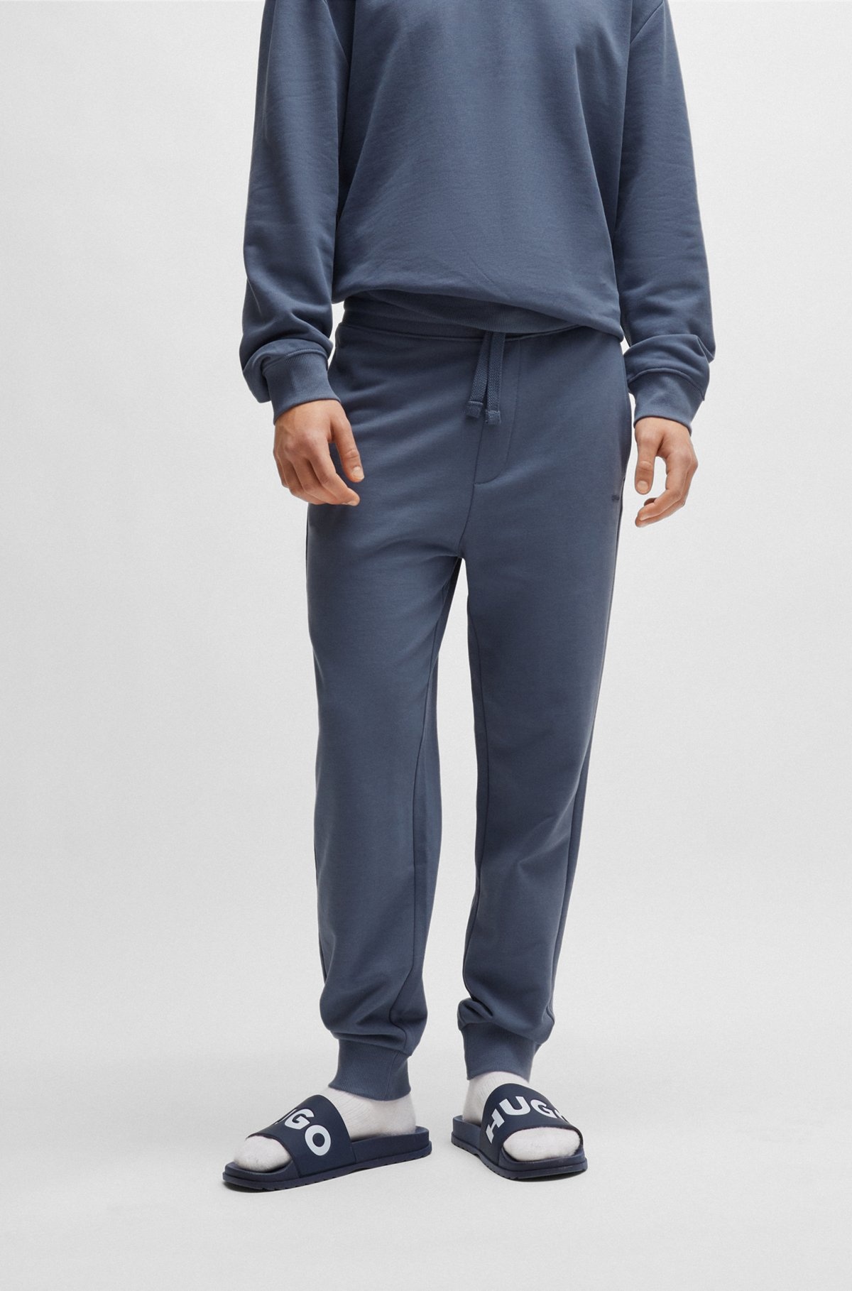 COTTON-TERRY TRACKSUIT BOTTOMS WITH LOGO PRINT - 2