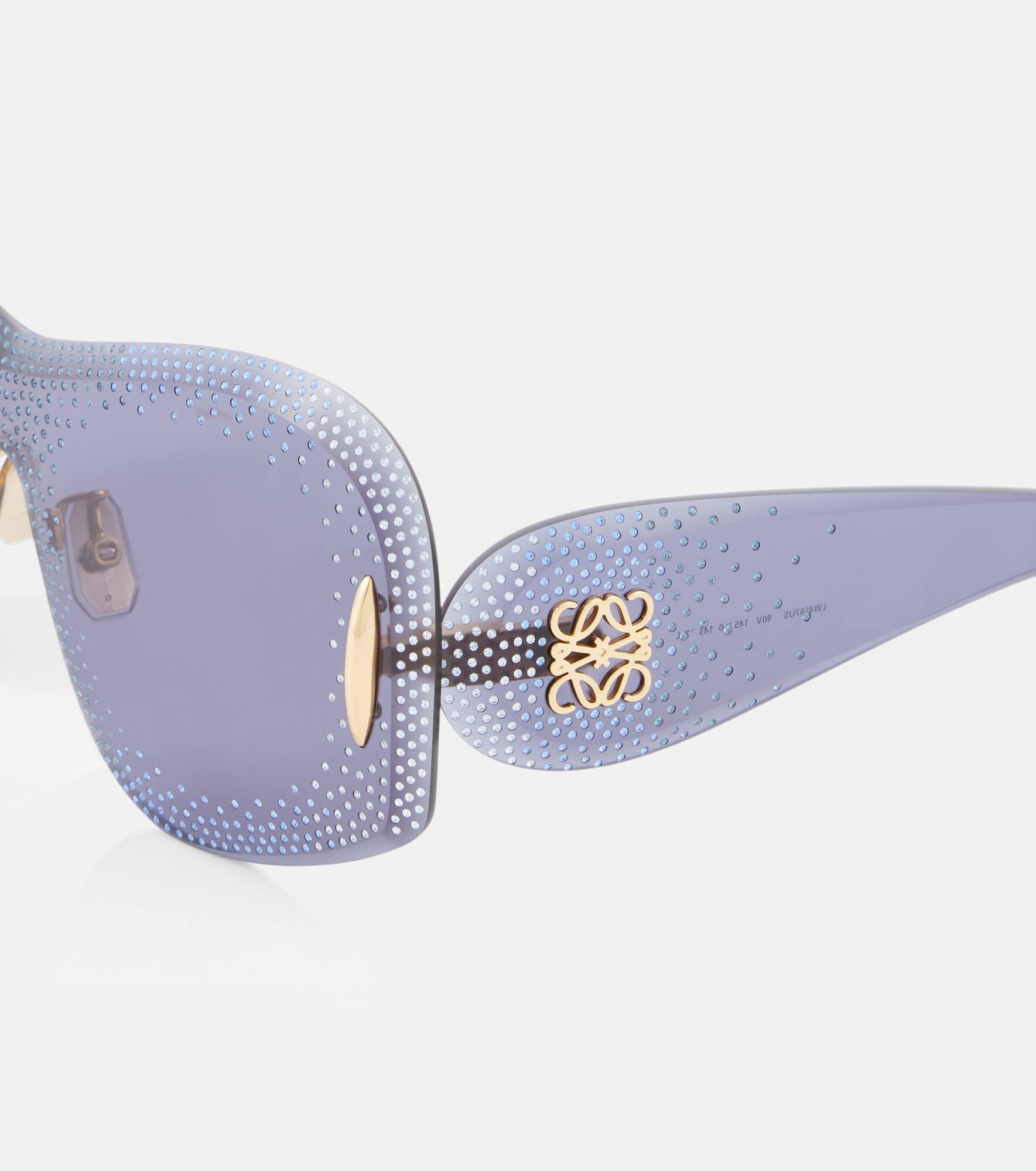 Anagram embellished mask sunglasses - 2