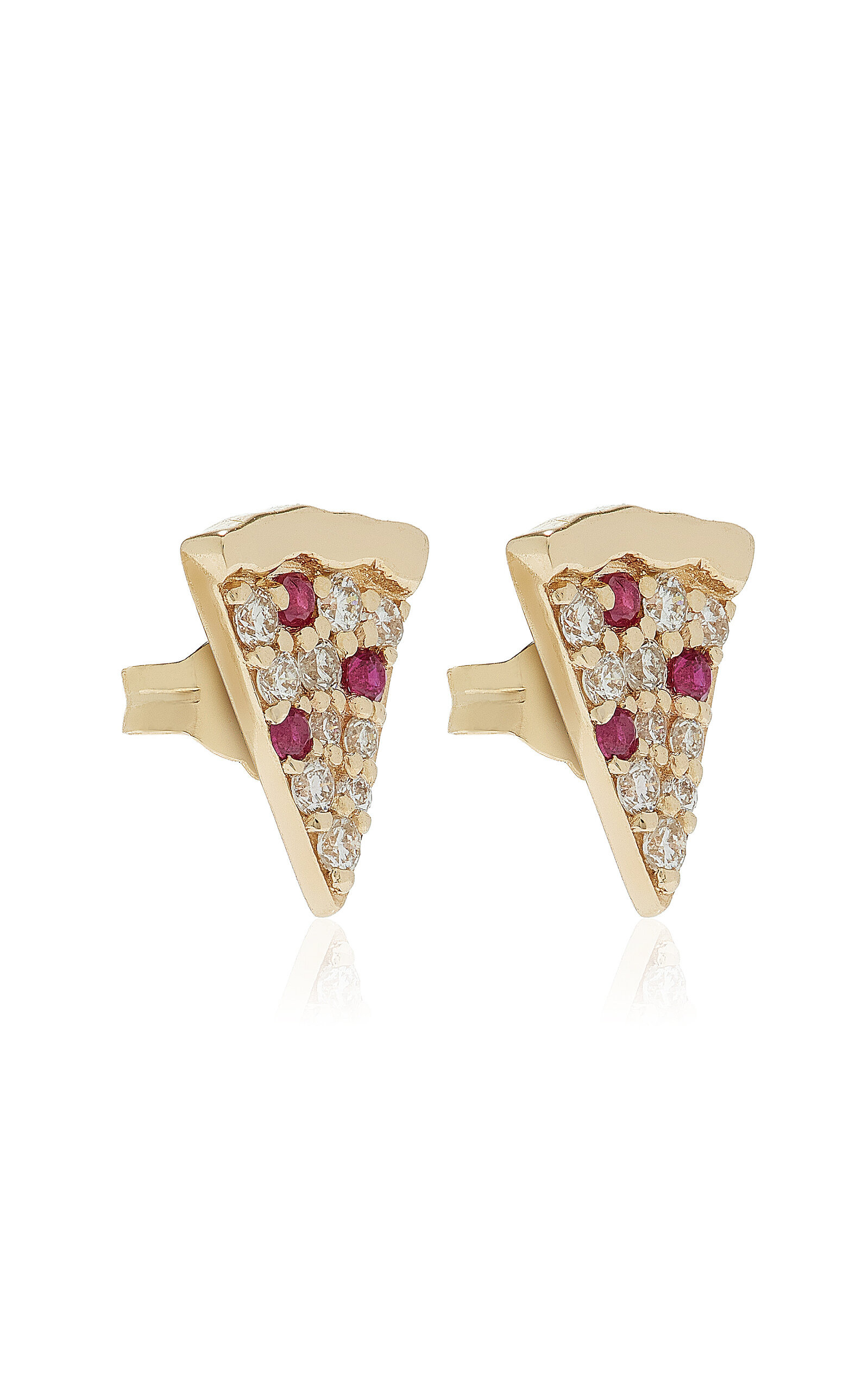14k Yellow Gold Diamond Earrings gold - 3