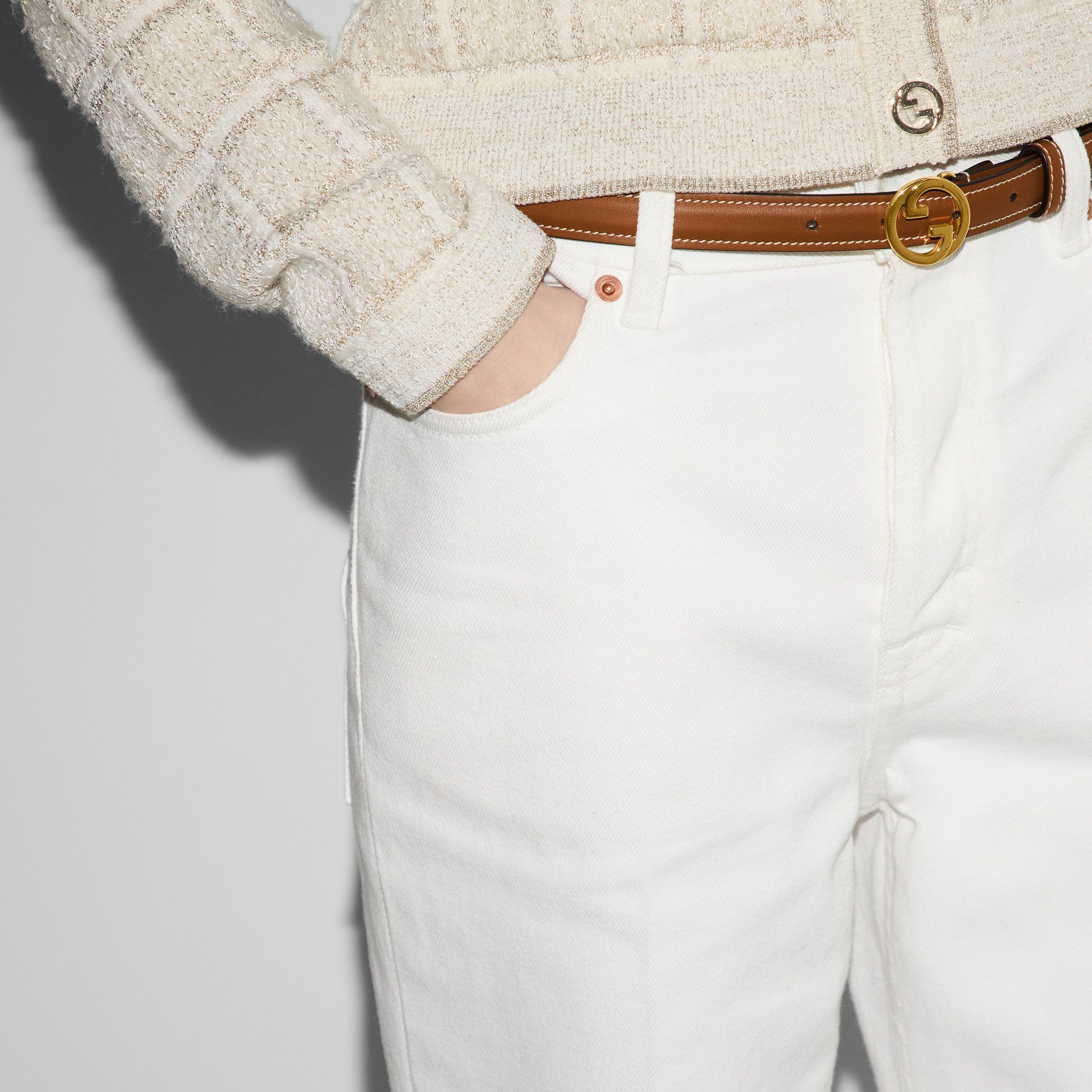 Straight fit denim pants - 5