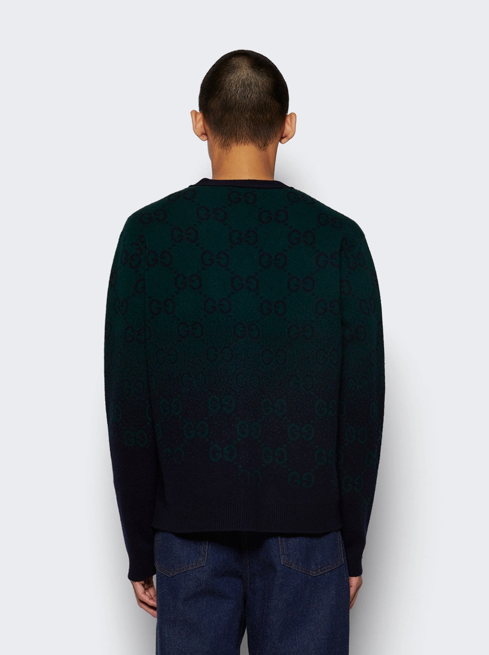 Jacquard Cardigan Green And Navy - 5