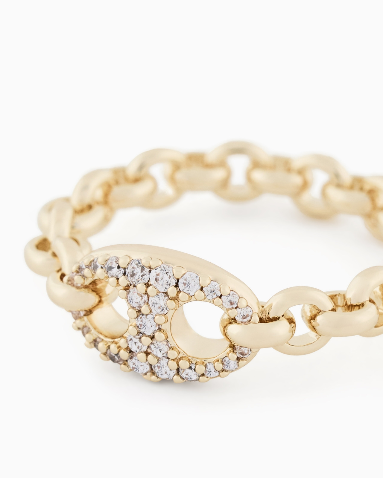 GOLD-TONE BRASS CENTER FOCAL RING - 3
