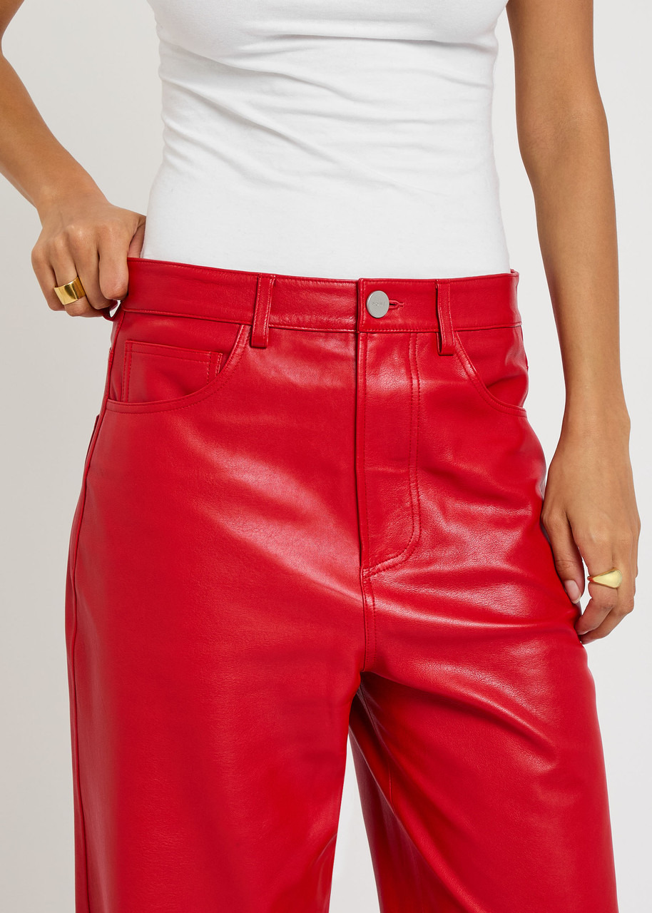 Rohe Wide-leg Leather Trousers - 5
