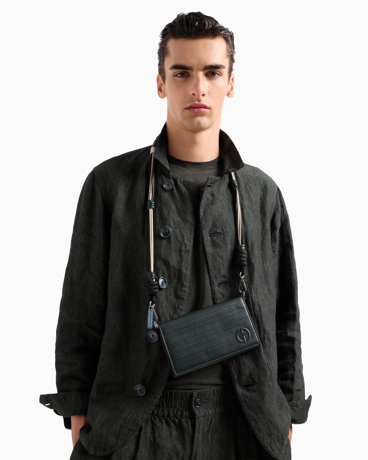 MOBILE PHONE HOLDER IN PLEATED NAPPA LEATHER - 7