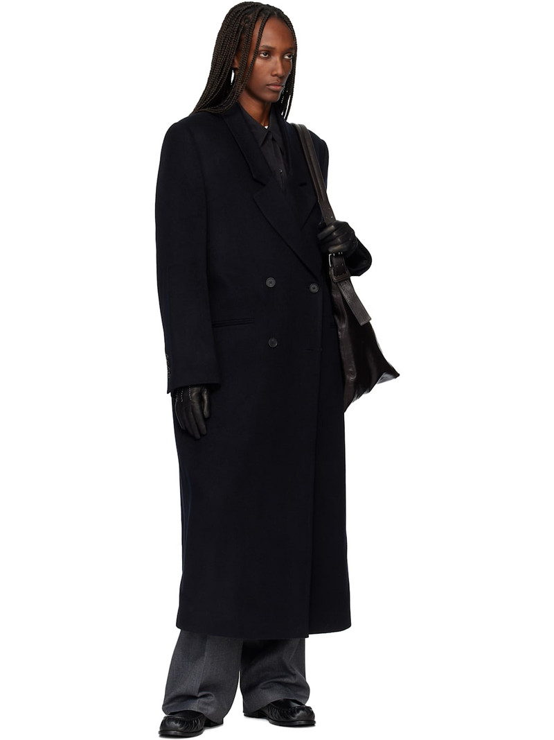 Tonywack Black Tailored Double-Breasted Maxi Coat outlook