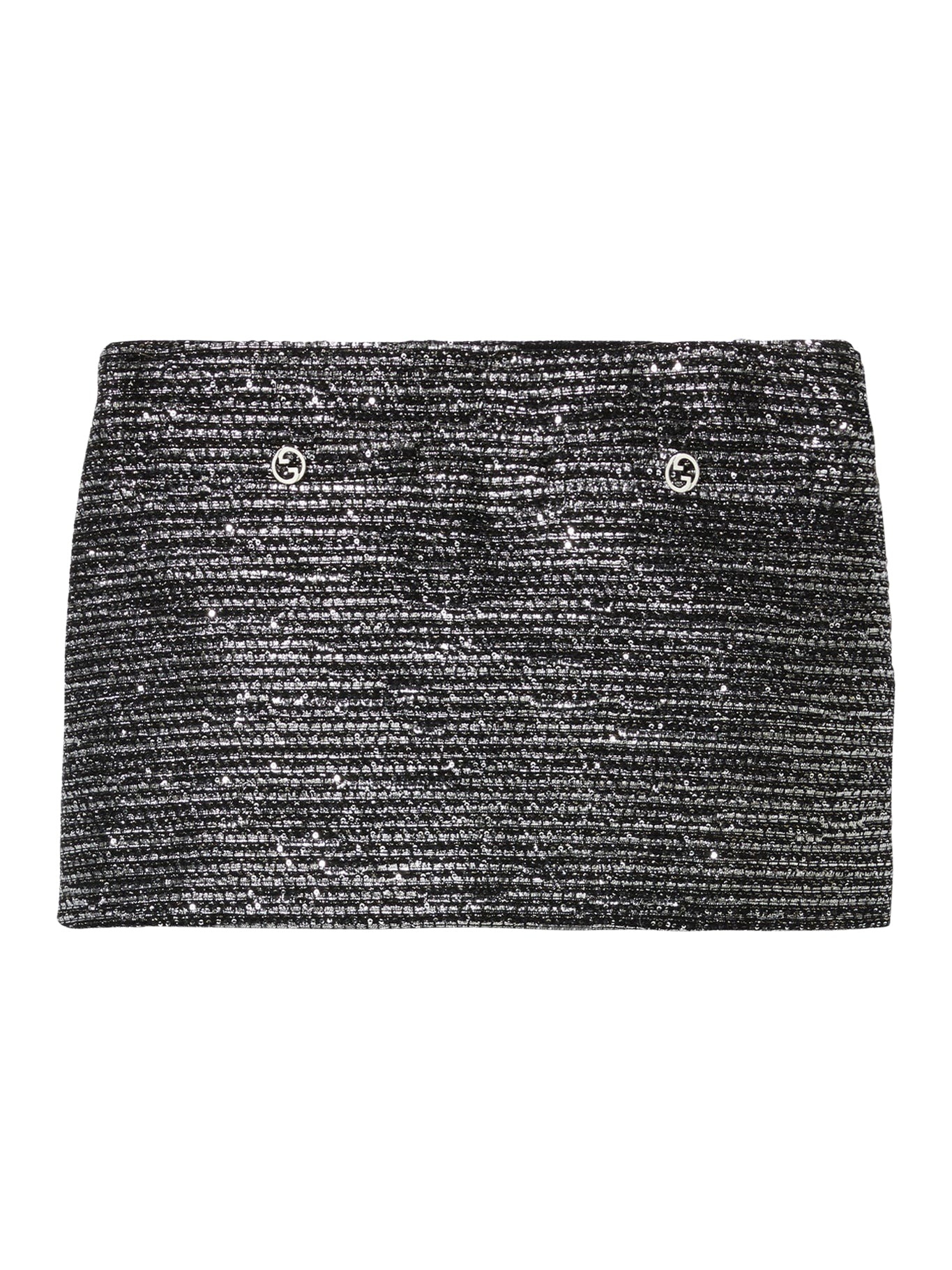 STRIPED TWEED LAMÉ SKIRT - 2