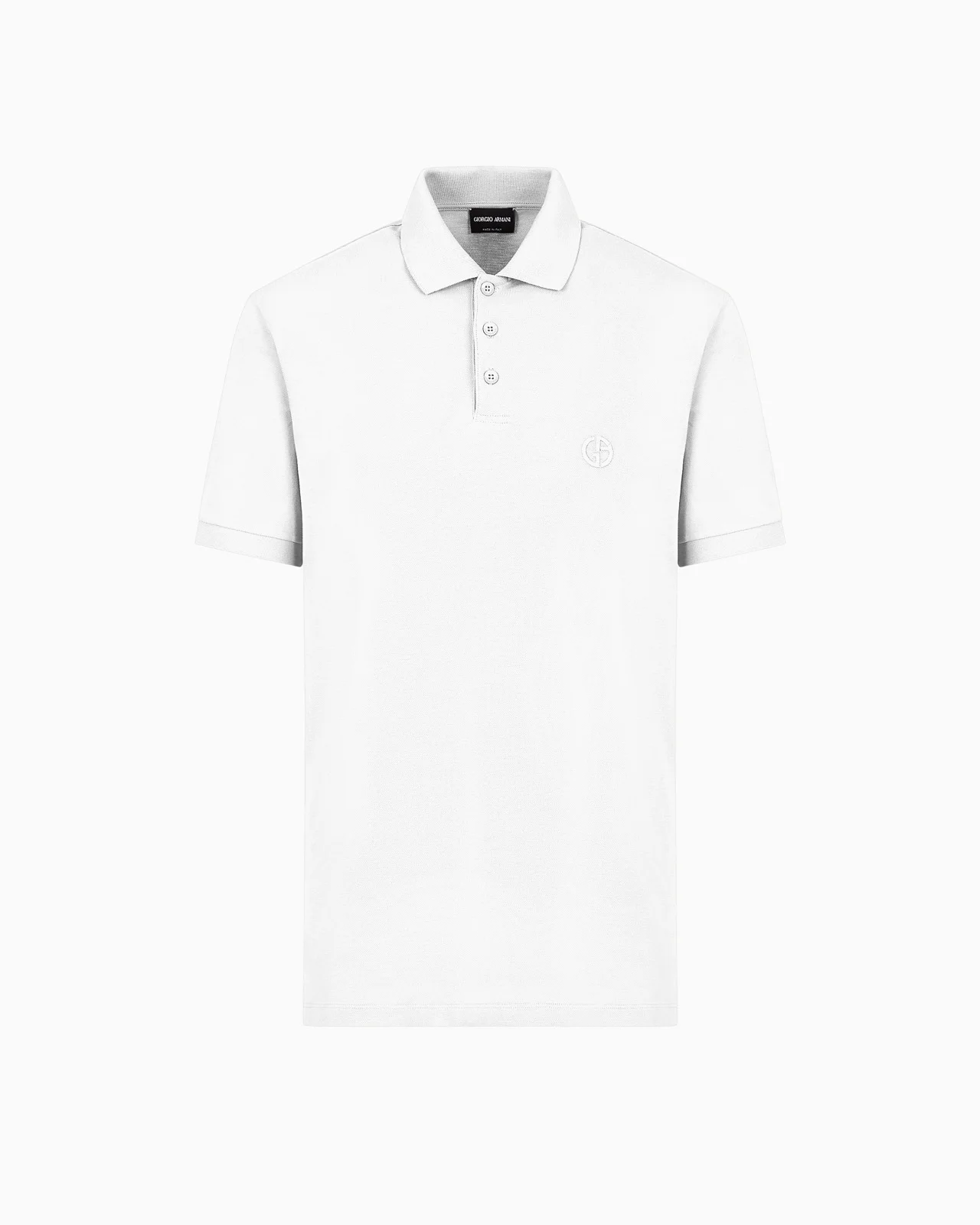Stretch cotton piqué polo shirt - 1