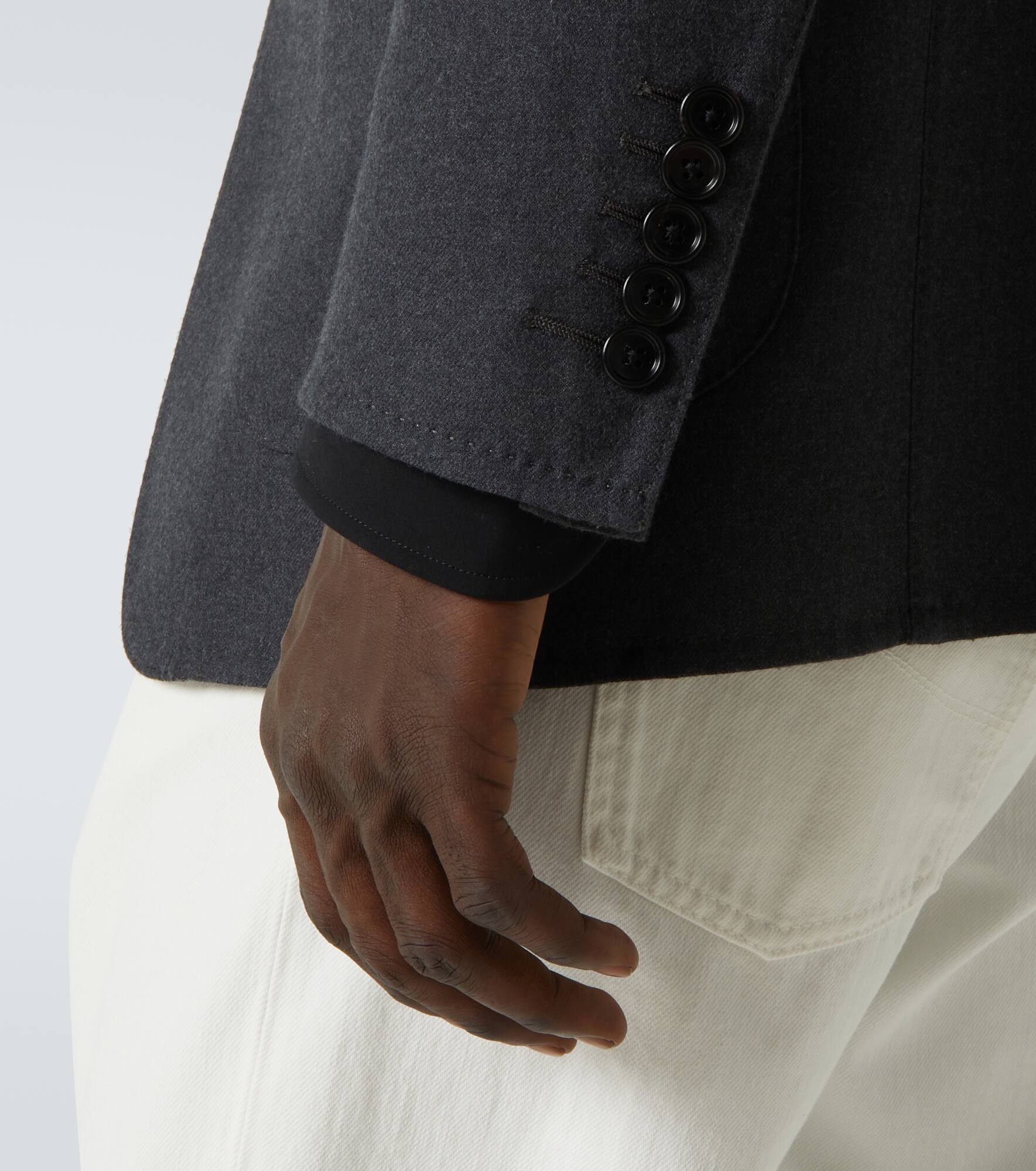 Wool and silk blazer - 6
