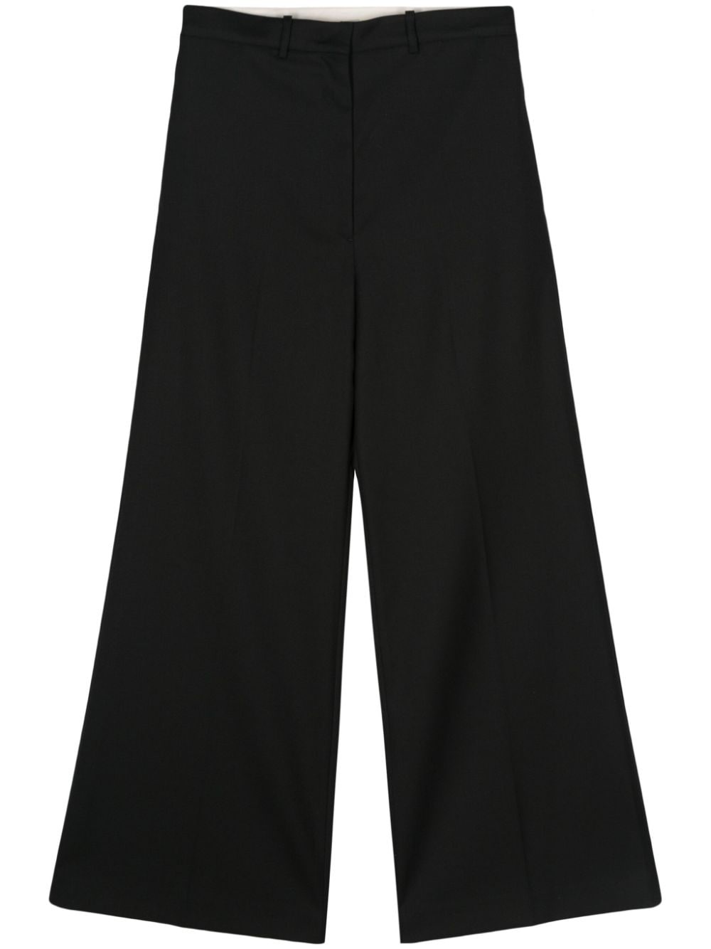 twill wide-leg trousers - 1