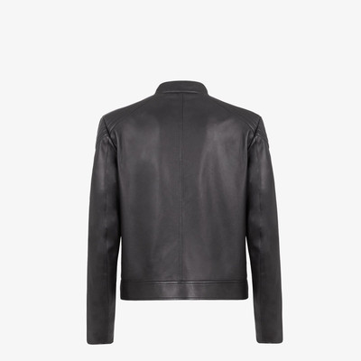 FENDI Black leather jacket outlook