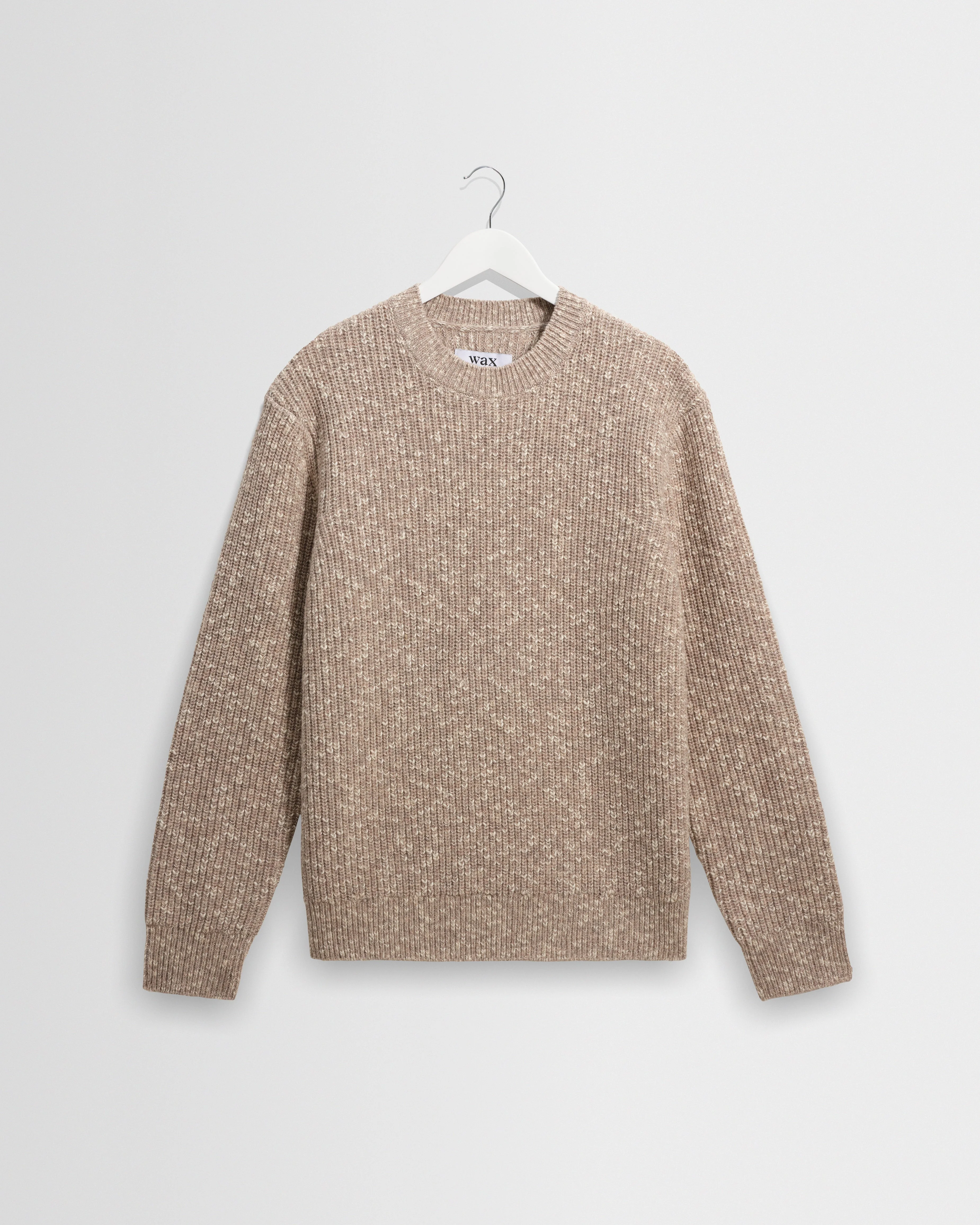 Wilde - Natural Fleck Rib Wool Crewneck - 1