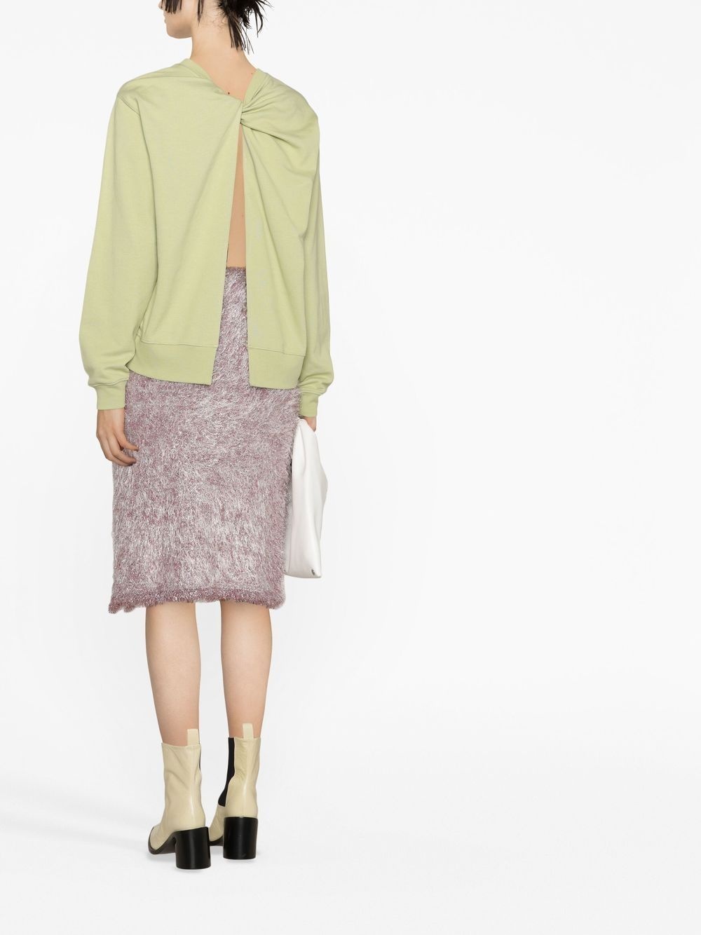 textured midi pencil skirt - 2