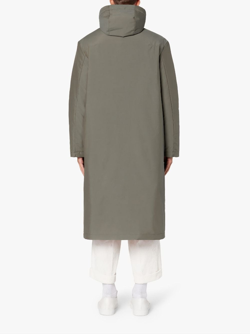 FIRENZE DARK OLIVE RAIN SYSTEM WOOL BLEND HOODED THINDOWN PARKA | GMF-301 3