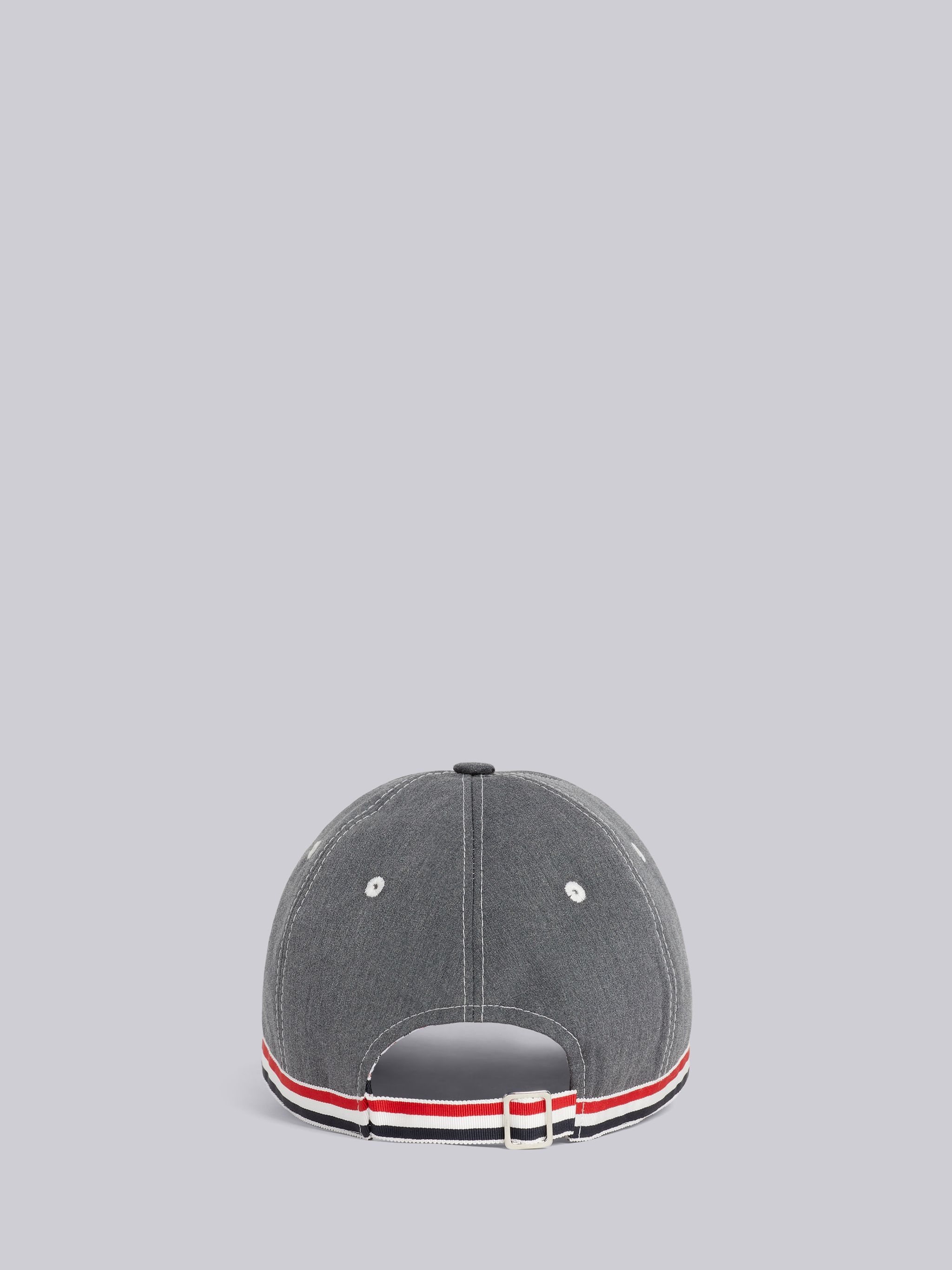 Medium Grey Typewriter Cloth Contrast Stitch 6-Panel Baseball Cap - 4