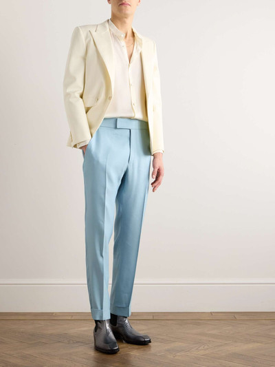 TOM FORD Atticus Slim-Fit Tapered Silk-Twill Suit Trousers outlook