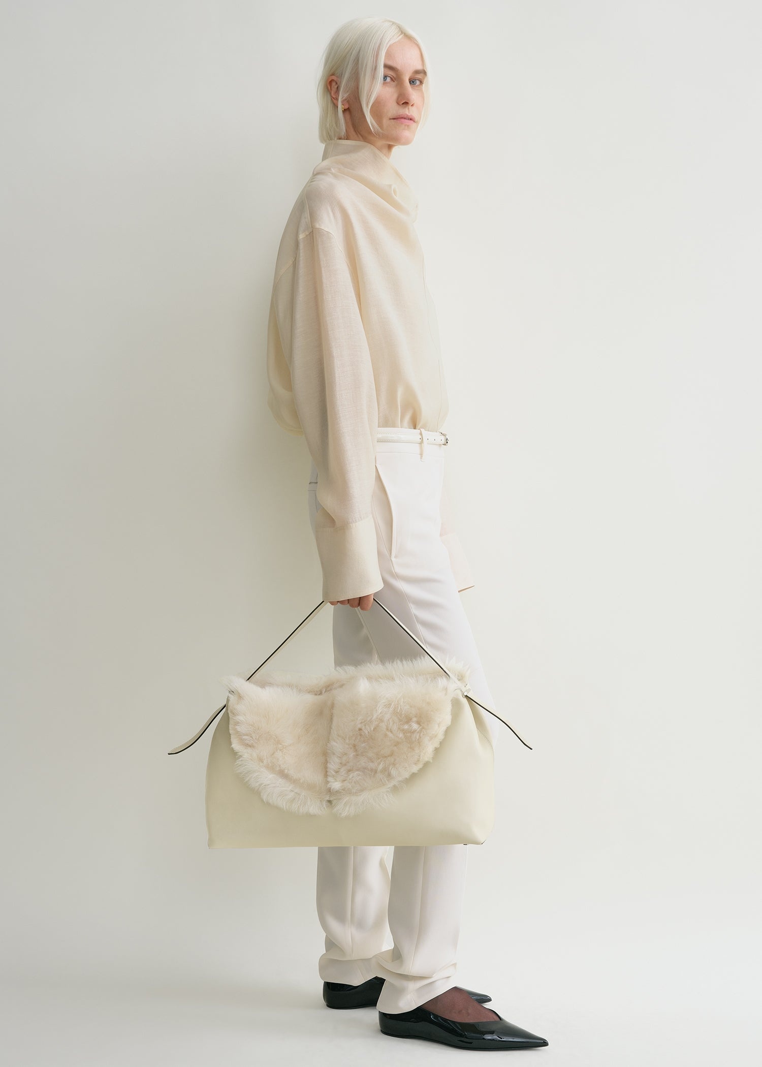 Shearling bag ecru - 2