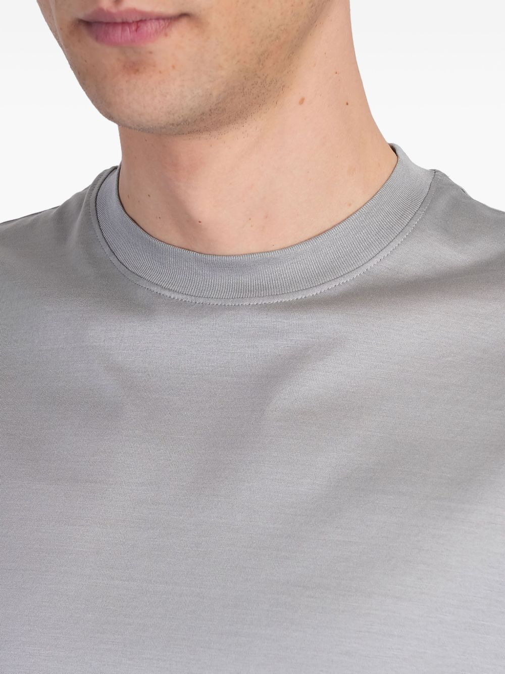 round-neck cotton T-shirt - 5