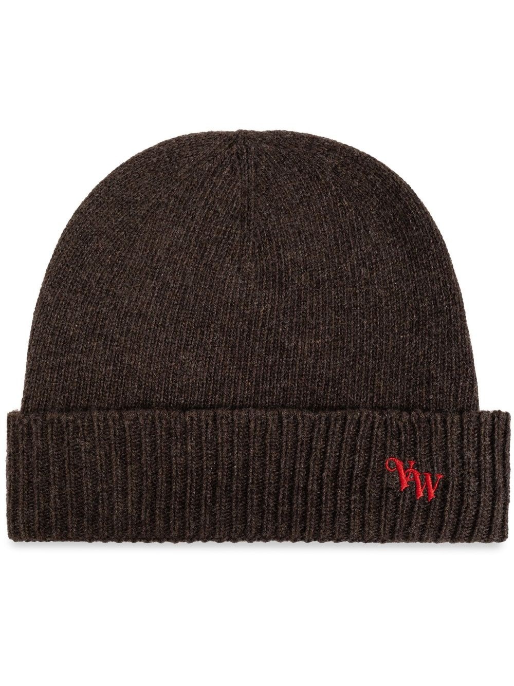 logo-embroidered cashmere beanie - 1