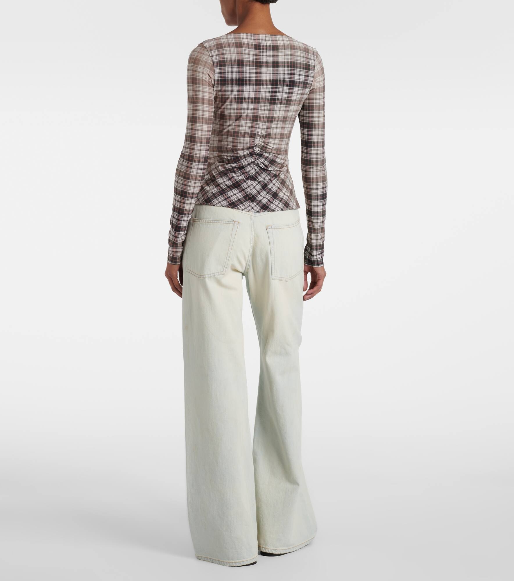 Plaid ruched top - 3