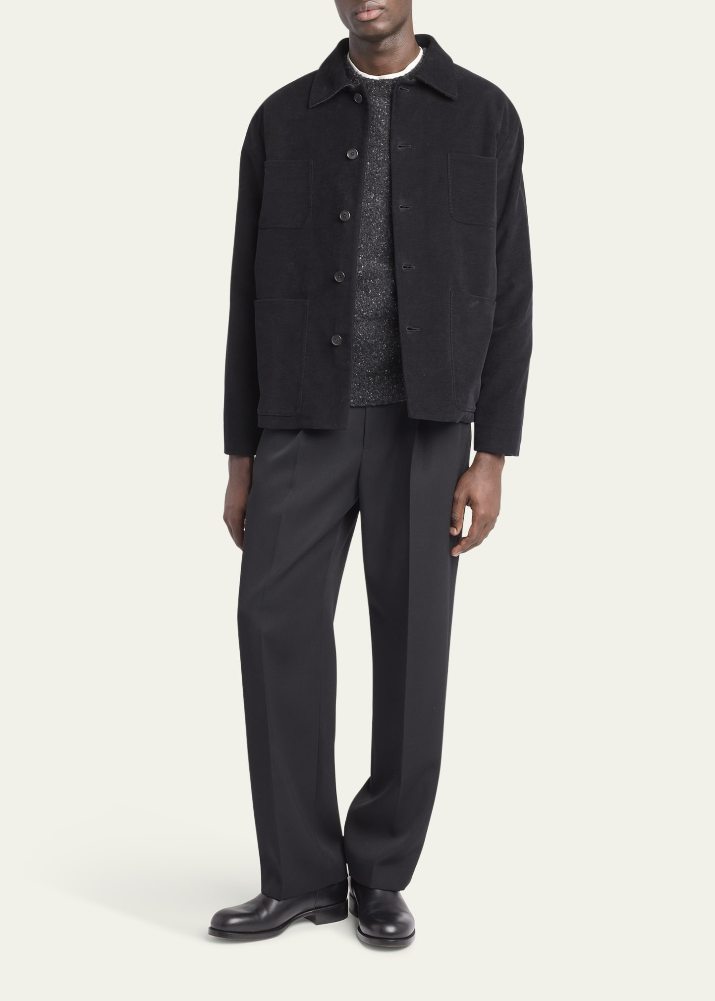 Men's Zev Wool Double-Pleated Trousers - 2