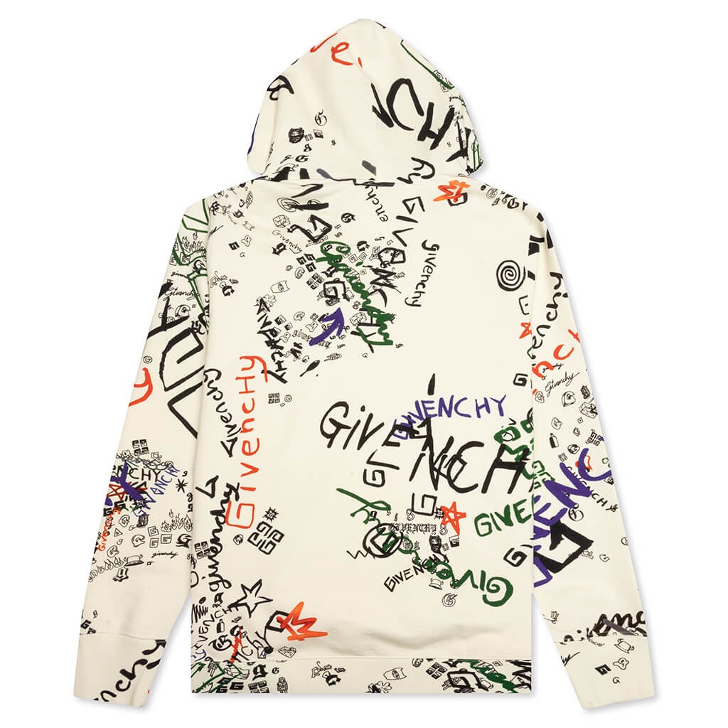 GIVENCHY CLASSIC FIT ALL OVER PRINT HOODIE - MULTICOLORED - 2