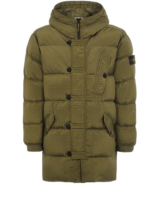 71432 MACRO RIPSTOP NYLON METAL IN ECONYL® REGENERATED NYLON DOWN-TC OLIVE GREEN - 1