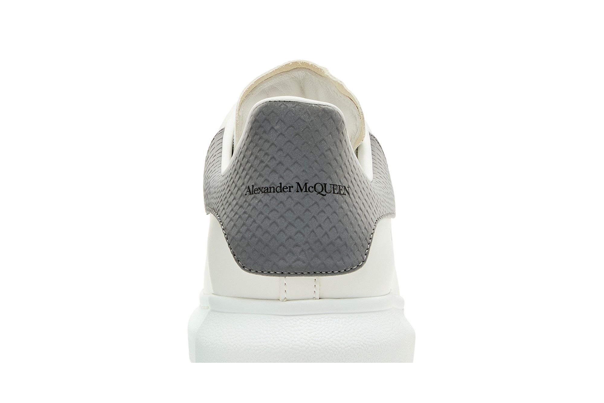 Alexander McQueen Wmns Oversized Sneaker 'White Grey Snakeskin' - 7